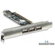 Tarjeta PCI 3 Puertos USB 2.0 externos y 1 puerto interno